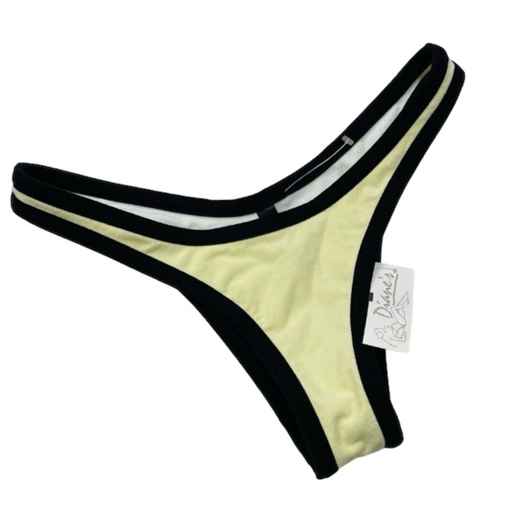 Reina Olga Women's Diane's swimwear love terrycloth bikini bottom yellow medium